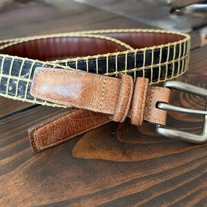 NWT, Torino Leather Belt, Size 44 and 46 Available